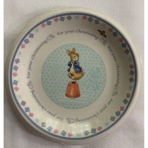 Wedgwood Beatrix Potter Peter Rabbit For Your Christening Plate